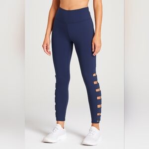 2/$30‎ YOGALICIOUS Purple Cutout Activewear Stretchy Workout leggings -(#249)